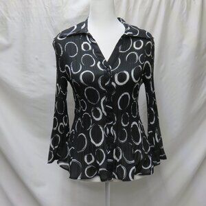 Women's Dressy Pleated Sheer Blouse